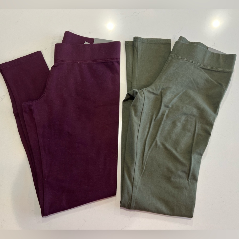 Aerie Leggings- purple and green